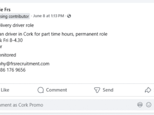 Part time delivery driver role