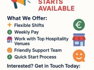 NOW HIRING – Waiting Staff | Cork City